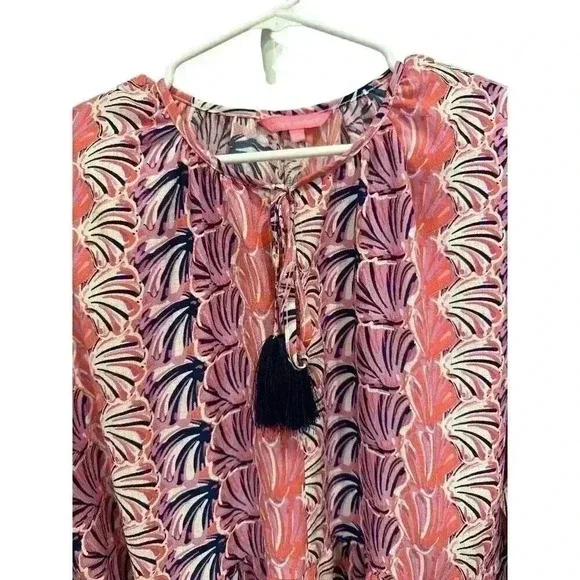 Simply Southern Gather Blouse with Bell Sleeves Size XXL, Pre-Owned - Picture 2 of 8